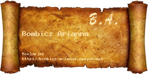 Bombicz Arianna névjegykártya